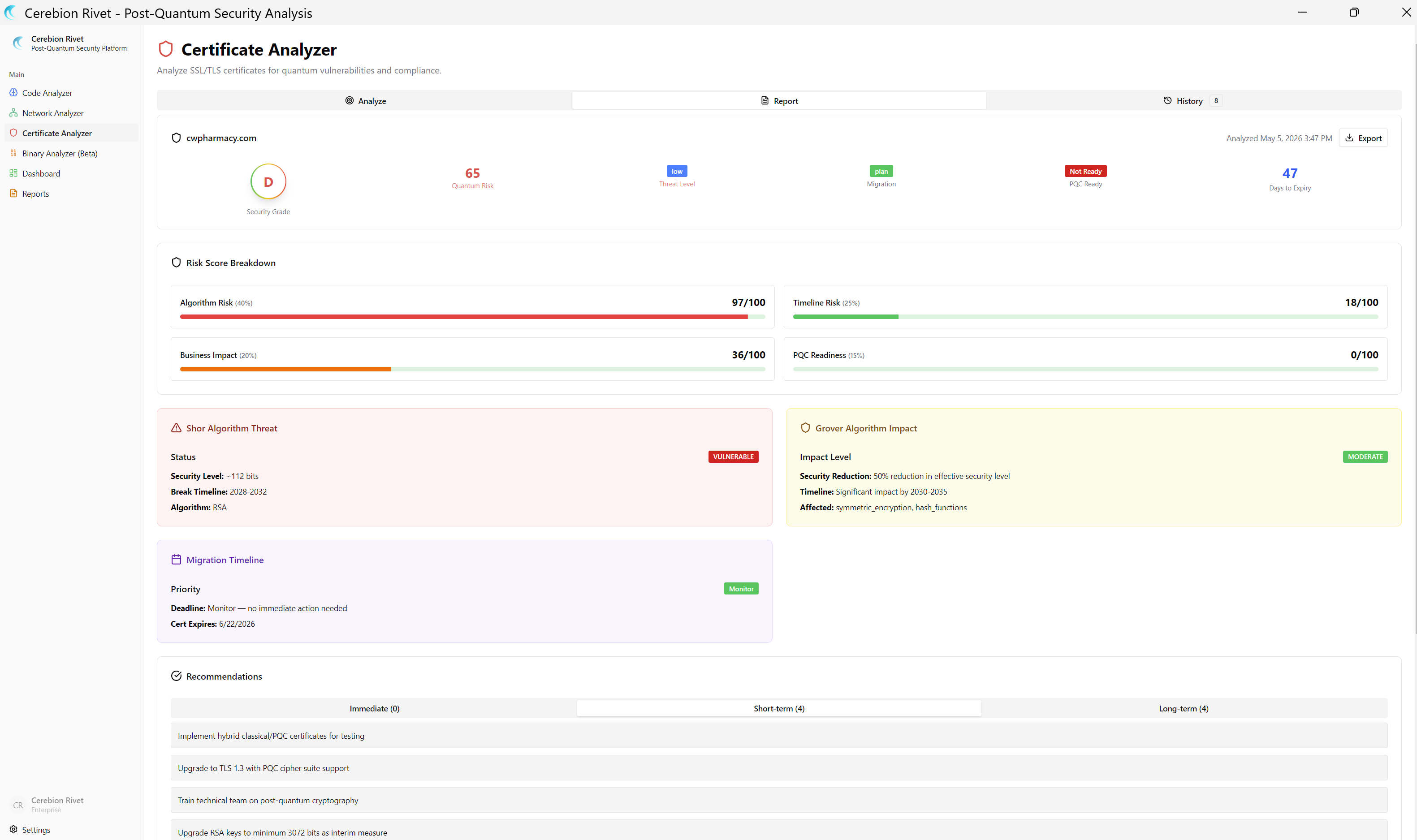 Certificate Analyzer